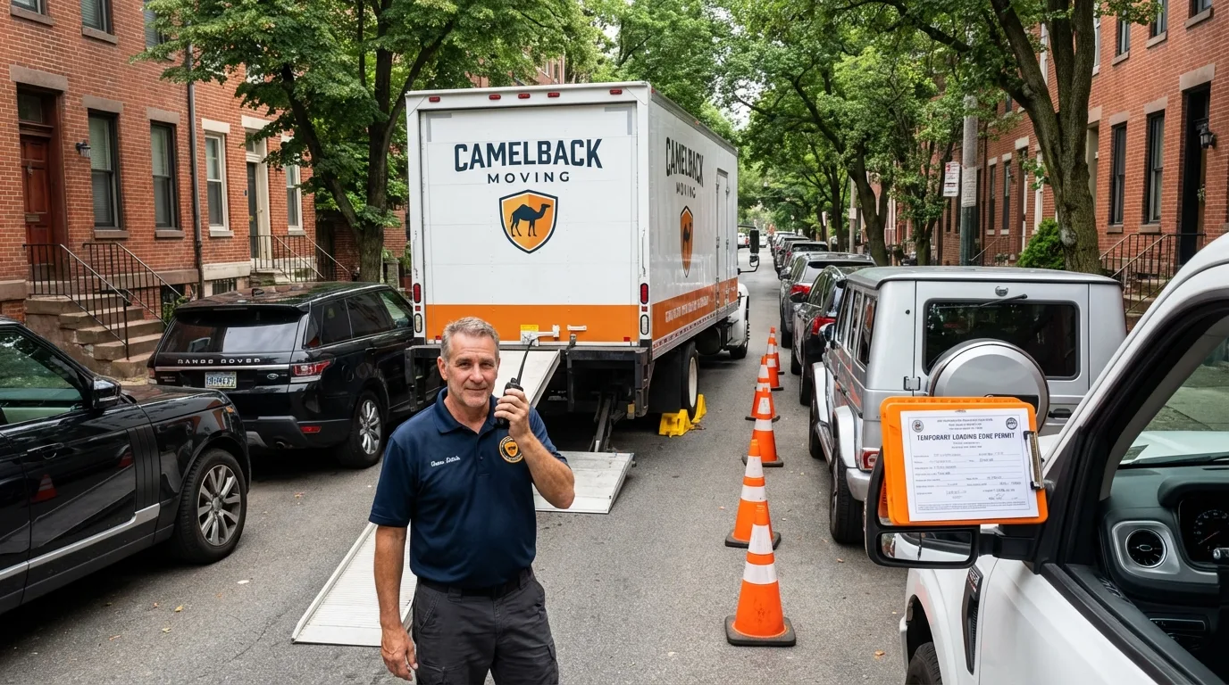 City street loading permit setup in Kew Gardens, NY