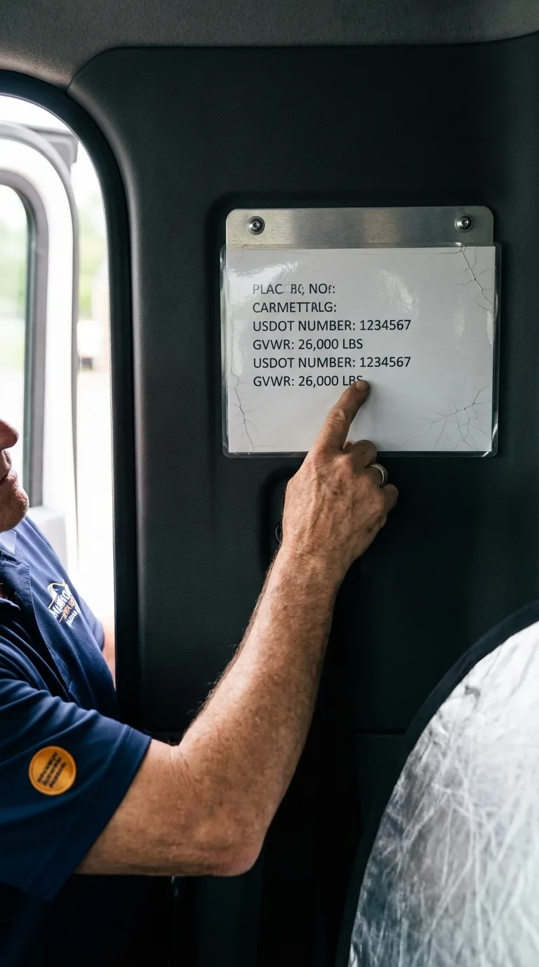 USDOT licensing placard verification in Kew Gardens